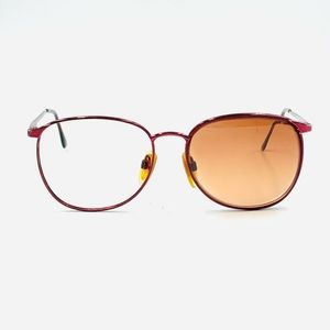 Vintage Marcolin 7107 Red Oval Sunglasses Frames